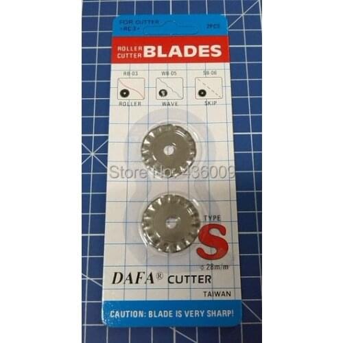 DAFA Brand Sewing Parts Top Quality Rotary Cutter Blades Pinking Blade 28mm Made In Taiwan