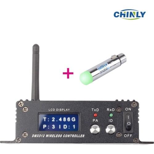 DMX512 126 Channels Wireless Receiver & Transmitter 2.4G ISM LED Lighting for Stage Effect PAR Party Light 400m control