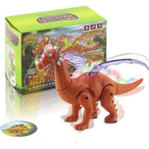 Electric Dinosaurs Toys Glowing Light Sound Projection With Wing Animals Model for Kids Children Interactive