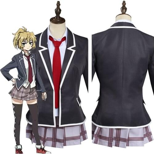 AnimeTenkuu Shinpan/High-Rise Invasion Mayuko Nise Cosplay Costume Women Girl Uniform Dress Suit For Halloween Carnival
