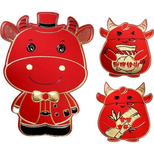 Chinese New Year Red Envelopes Creative Red Packets Cartoon Red Money Bags