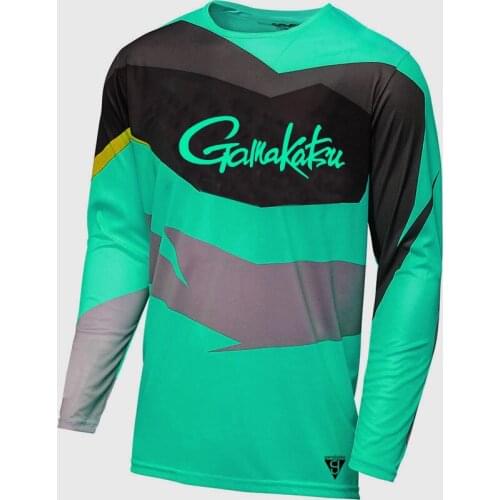 2021 Summer New Gamakatsu Long Sleeve Fashion Cycling Fishing Shirt Quick Dry Fishing Clothing Anti-UV Sunscreen Fishing Clothes