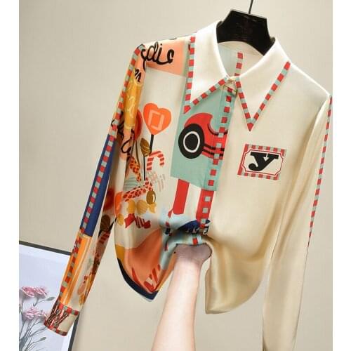 2021 summer top retro printing loose T-shirt ladies short-sleeved T-shirt fashion high-end new chiffon t-shirt