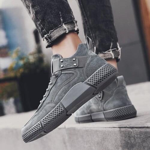 Mens Casual Boots Casual Fashion Shoes Sneaker Men Comfortable Breathable Zapatos Casuales Para Hombre Leather Male