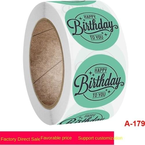 Roll up Party Stickers gift label decoration round stickers hand stickers