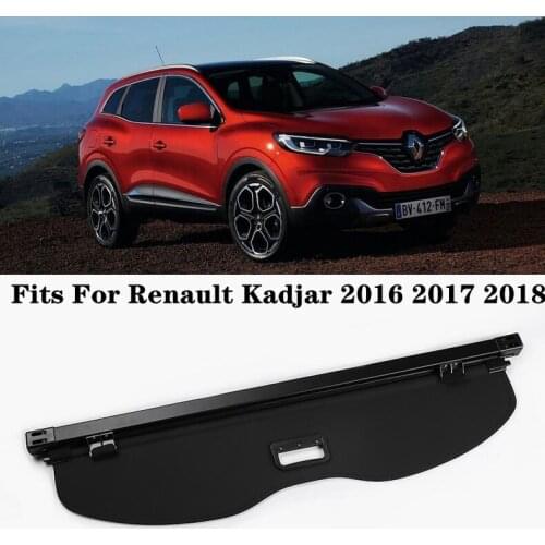High Qualit Car Rear Trunk Cargo Cover Security Shield Screen shade Fits For Renault Kadjar 2016 2017 2018 (black, beige)
