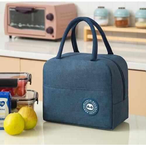 Portable Lunch Bento Bag Thermal Insulated Lunch Box Tote Cooler Handbag Pouch Dinner Container School Food Storage Bags New