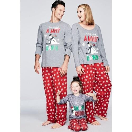 Christmas Family Look Clothes Santa Snowman Home Furnishing Pajamas Character Christmas Mommy Daddy And Me Clothing Accessories