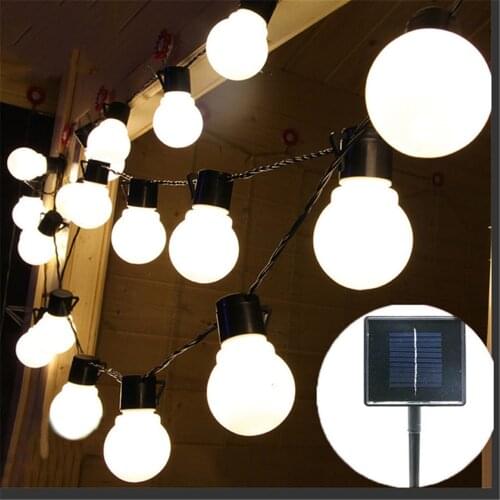 2.5M Garden Light Solar Powered 10pcs 5CM Big Size Ball Fairy Solar String Outdoor Garden Garland IP65 Waterproof