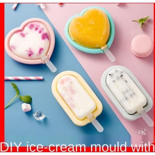 Silicone Self Made Ice Cream Mold Popsicle Ice Cream Box Popsicle Mold Home Made Cartoon Ice Model