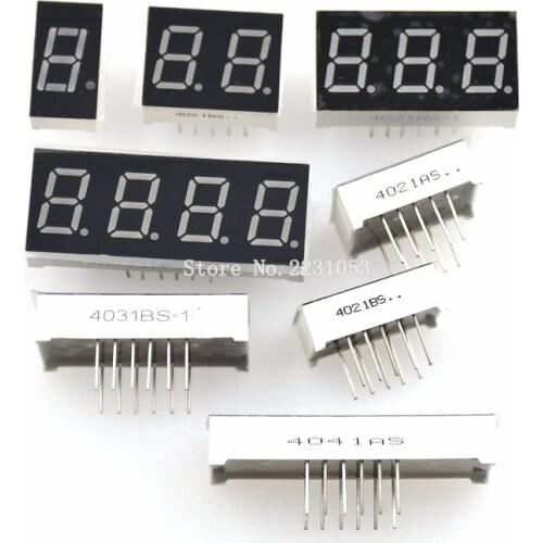 5PCS 0.4inch LED display 7 Segment 1 Bit/2 Bit/3 Bit/4 Bit Digit Tube Red Common Cathode / Anode Digital 0.4 inch led 7segment