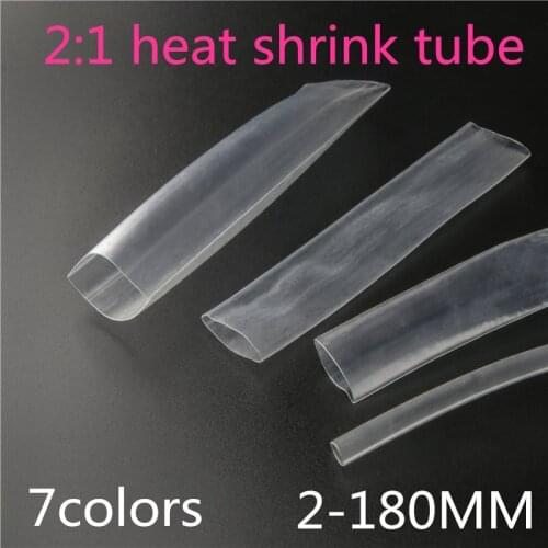 1 Meter heat shrink tube transparent Wrap Wire Sell Connector heat shrinkable tubing Wrap Wire kits 2:1 heat shrink tubing