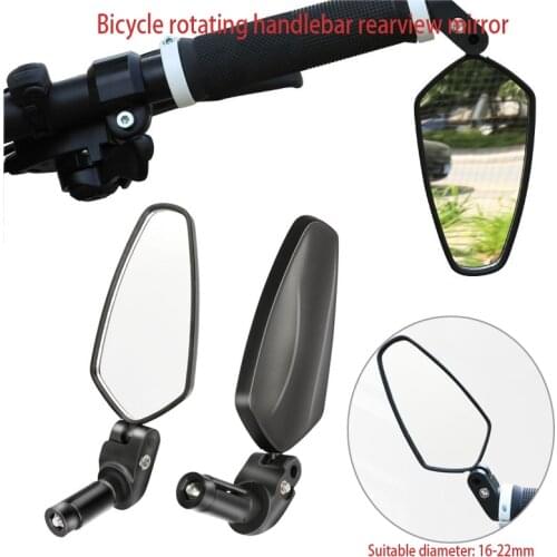Bicycle Rear View Mirror Mountain Bike Stainless Steel Handlbar End Rearview Mirror Cycling Safety Reflective Mirror