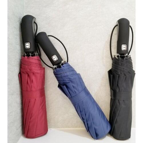 Wind Resistant 3 Folding Automatic Umbrella Rain Women Auto Luxury Big Windproof Umbrellas Rain For Men Woman 10500E