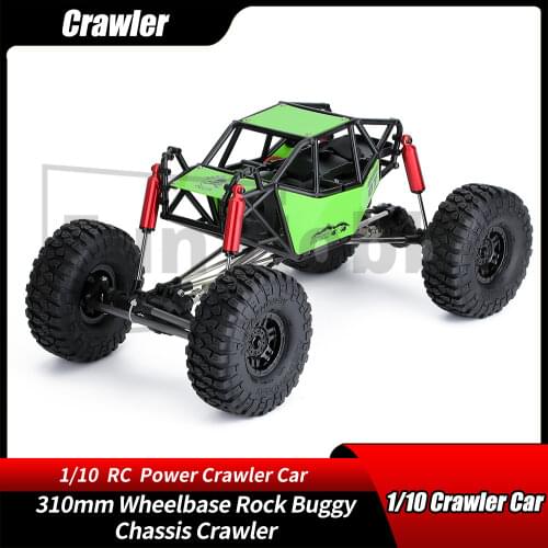 310mm Wheelbase Rock Buggy Chassis Crawler With Tube Roll Cage for 1/10 RC Crawler Car Axial SCX10 90046 for Traxxas TRX4 Gifts