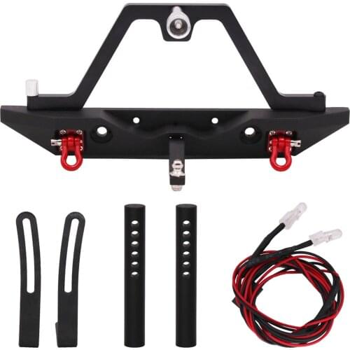 1:10 With LED Light Repair Easy Install Metal Bumper RC Crawler Durable Simulation Front Rear Professional Lightweight Cool