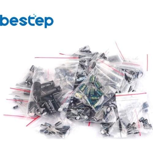 1uF~2200uF 25 value 250pcs Electrolytic Capacitors Assortment Kit Assorted Set