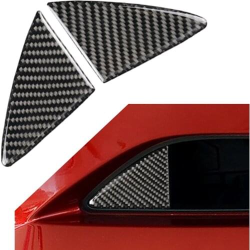 2pcs Carbon Fiber Styling Car Front Grille Grill Cover Trim Strips For Mazda 3 Axela 2014 2015 2016