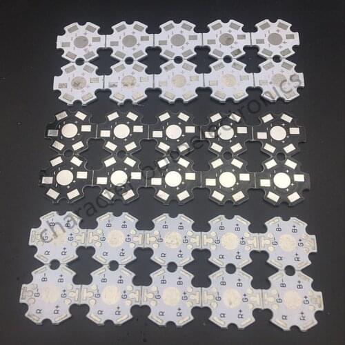 200pcs 1W 3W 5W Heat Sink LED Aluminum Base Plate PCB Board Substrate 20mm Star Kit DIY Cooling Heatsink 20 mm for 1 3 5 W Watt