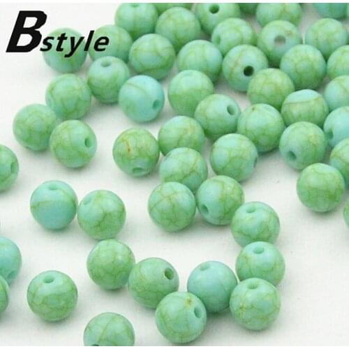200pcs fashion necklace pendant ball green color diy applique free shipping 8mm imitation jade gemstone acrylic beads
