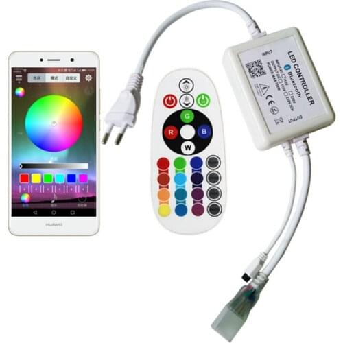 220V RGB Bluetooth Controller LED Strip Control for Phone Bluetooth Remote APP Control for RGB 5050 LED Strip Control