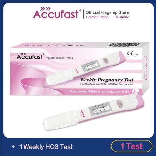 ACCUFAST 1Pcs HCG Pregnancy Test Midstream Weekly Pregnancy Test For Women One Step Semi-Quantitative HCG Urine Pregnancy Test