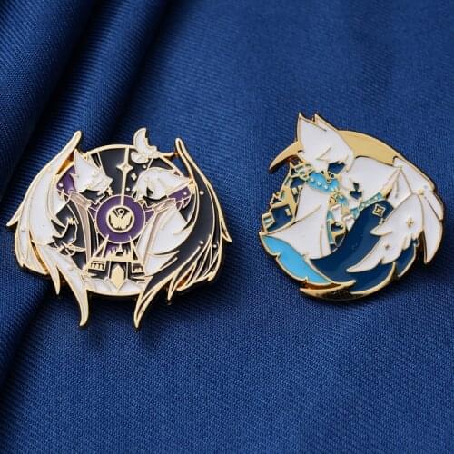 Anime Sky Children Of Light Guangyu Alef Daleth Metal Badge Button Brooch Pins Collection Medal Souvenir Toy Gift Cosplay