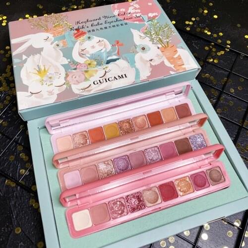 3PCS/SET Glitter Shimmer Matte Eyeshadow Palette Metallic Shiny Pigmented Eyeshadow Pallete Waterproof Makeup Palette Cosmetic