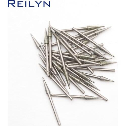 D-Type Emergy diamond abrasive bits jade grinding bits teeth grinding needle abrasives for die grinder/dremel/rotary tools