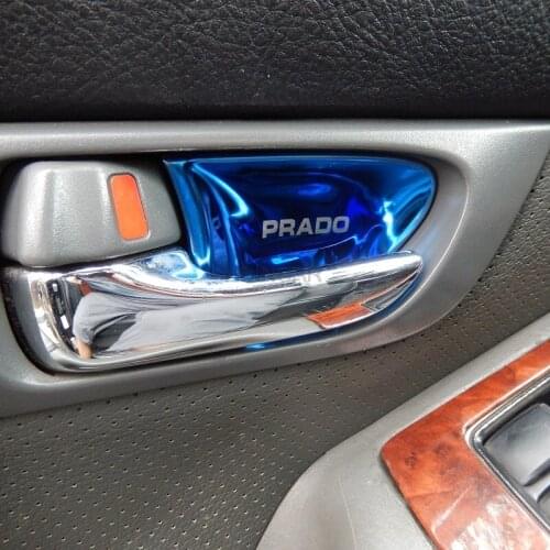 For Toyota Land Cruiser Prado 120 J12 2700 FJ120 2003-2009 High-quality stainless steel inner door bowl patch handle sticker