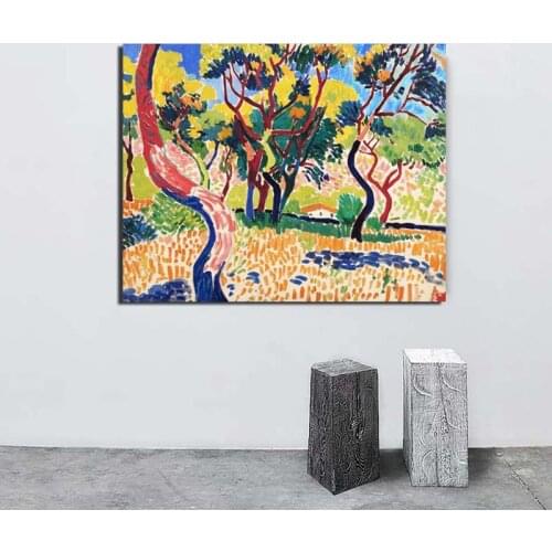 Andre Derain Trees Canvas Painting Prints Living Room Home Decor Artwork Modern Wall Art Oil Painting Poster Picture Accessories