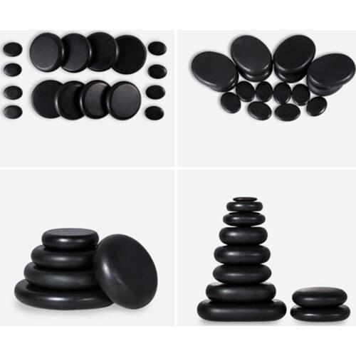 Hot Stone Massage Set Heater Relieve Stress Back Pain Health Care Lava Basalt round massage tool Stones