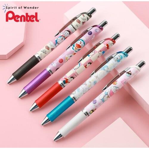New Japan Pentel limited cartoon pattern quick-drying gel pen BLN75 black core gel pen student/office special 0.5mm