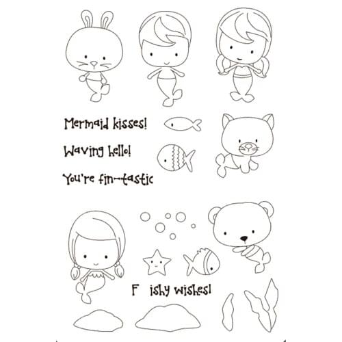 11x16 Mermaid TBig ice cream ransparent Clear Stamps Silicone Seals for DIY scrapbooking photo album Card Making