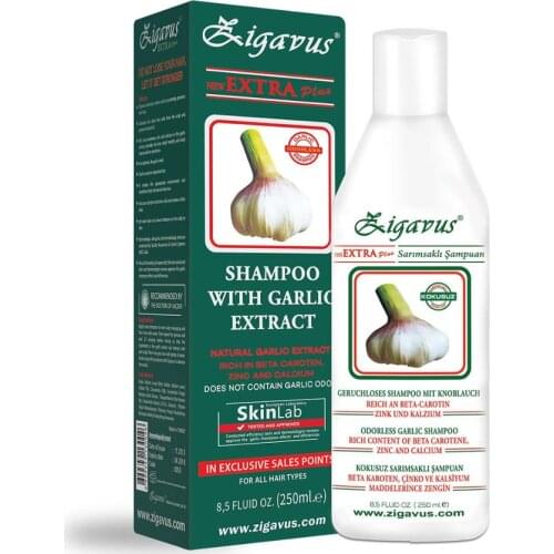 ZIGAVUS Herbal Odorless Garlic Plus Shampoo 250 ml Anti-Hair Loss Treatment Shampoo Oily Hair Unisex Moisturizing Oil-control
