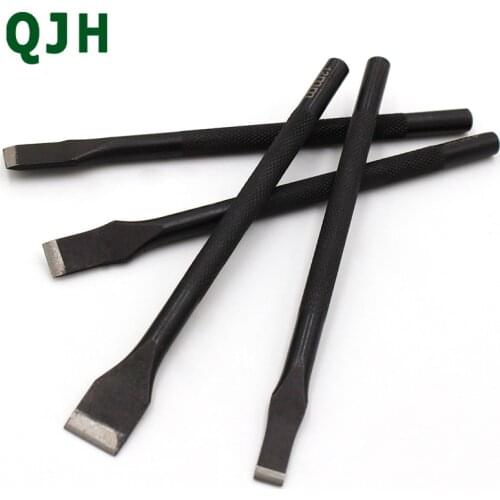 Black Leather Flat Head Punching Knife,Blade Width 3/5/6/8/10/12mm DIY Handworking Leather Craft Belt Punch Stitching Tools