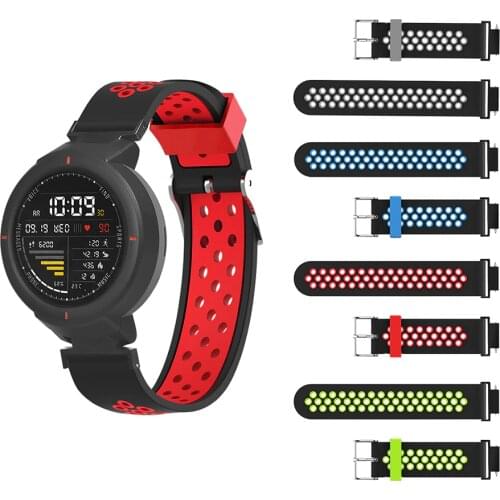 Silicone Strap for Amazfit Verge 3 Smart Watch Replacement Double Color Bracelet Belt for Huami Amazfit 3 verge