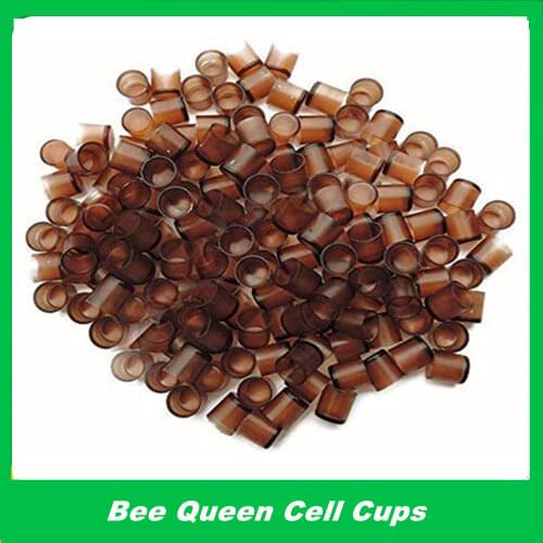 200 pcs Beekeeping Plastic Brown Rearing System Queen Cells Room Tools Cell Cage Cup Rear Breeding Apicultura Tool Supplies