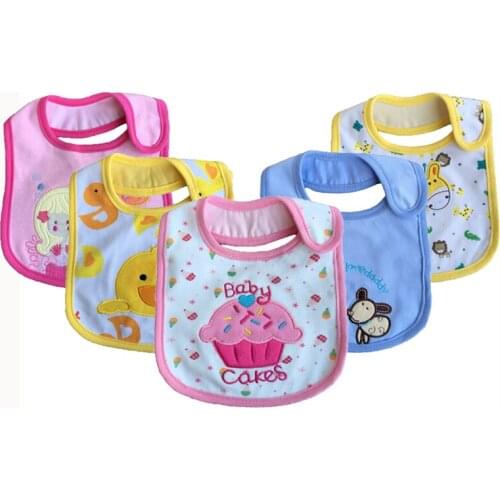 15pc/Lot Baby Bibs Pattern Toddler Waterproof Saliva Towel Cotton Fit 0-3 Years Old Infant Burp Cloths Feeding