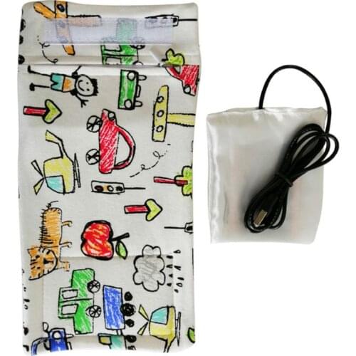 USB Charging Newborn Baby Bottle Warmer Portable Outdoor Infant Milk Feeding Bottle Heated Cover Baby Nursing Insulated Bag Care