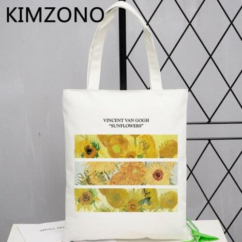 Van Gogh shopping bag shopper cotton bolso bolsas de tela bag cloth fabric grab