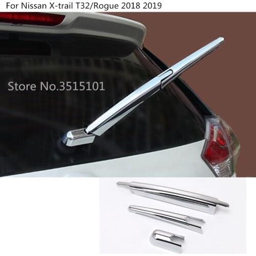 Car Rear Back Glass Wiper Wash Nozzle Frame Trim Tail Window Trim For Nissan X-Trail Xtrail T32/Rogue 2017 2018 2019 2020