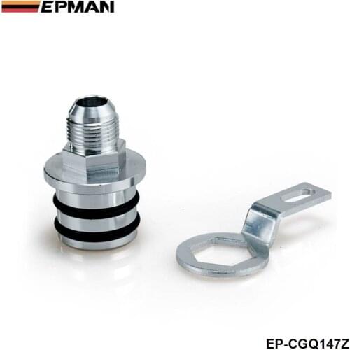 Engine Billet Aluminum Block Plug Adapter Breather Fitting to 10AN For Honda Integra B16/B18 Engines only EP-CGQ147Z
