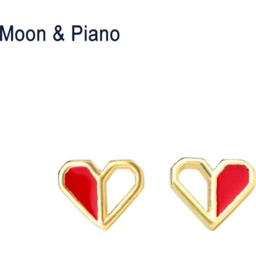 Hollow Heart-shaped 925 Sterling Silver Stud Earring For Women Female Charms Fine Jewelry Romantic Wedding Gift 2018 New