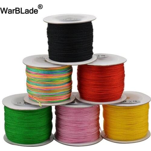 180m 0.4mm Cotton Cord Nylon Thread Chinese Knot Plastic String Strap DIY Rope Bead Necklace Shamballa Bracelet Jewelry Making