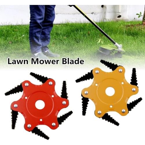 6 Teeth Brush Cutter Blade Trimmer Metal Blades Trimmer Head Garden Grass Trimmer Head For Lawn Mower Garden Power Tools