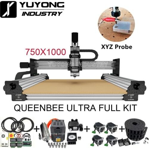 7510 QueenBee PRO CNC Machine Full Kit Linear Rails Upgraded CNC Router 4Axis Milling Engraver with Tingle Tension System