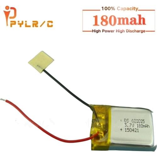 3.7V 180mAH 3pcs/lot remote control helicopter / aircraft accessories Lipo battery for syma 105 107G s977 V398 V319 V388 602025