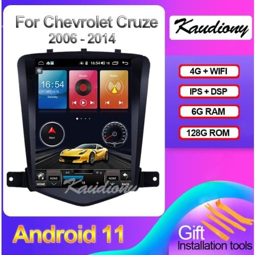 Kaudiony 10.4" Android 10.0 6+128GB For Chevrolet Cruze Car Radio DVD Multimedia Player Auto GPS Navigation Stereo 4G 2006-2014