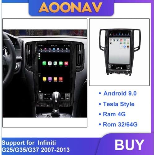 CAR RADIO multimedia player For Infiniti G25/G35/G37 2007-2013 car stereo autoradio DVD player Tesla vertical screen GPS navi